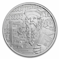 2024 Niue $2 Icons of Inspiration: Johannes Gutenberg 1oz .999 Silver Coin (No Tax)