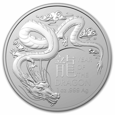 2024 Australia $1 Lunar Year of the Dragon 1oz. .9999 Silver (No Tax)