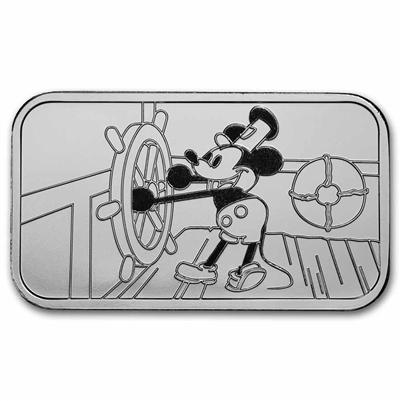 Steamboat Willie 1oz. .999 Silver Bar (No Tax)