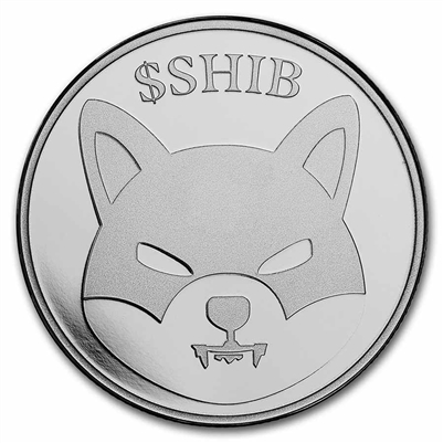 Shiba Inu 1oz. .999 Silver Round (TAX Exempt) - Coin Scratched