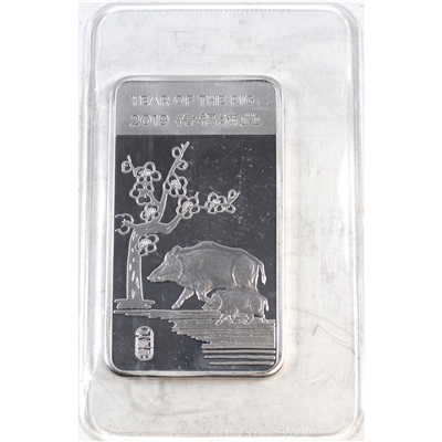 SALE! 2019 Year of the Pig 1/2oz. Silver Bar (no tax)