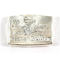 Beaver Bullion 1oz. .999 Fine Silver Bar (no tax)