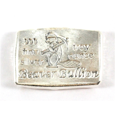 Beaver Bullion 1oz. .999 Fine Silver Bar (no tax)