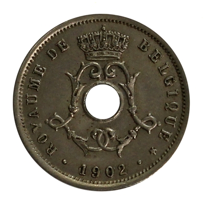 Belgium 1902 5 Centimes Brilliant Uncirculated (MS-63)