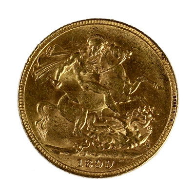 Great Britain 1899 Gold Sovereign UNC+ (MS-62)