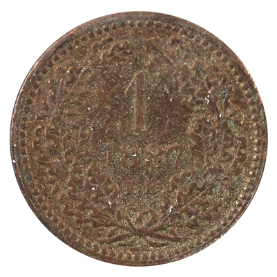 Hungary 1887KB Krajczar Extra Fine (EF-40)