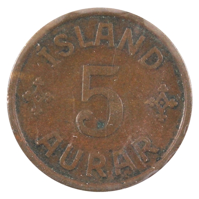 Iceland 1926HCNGJ 5 Aurar VF-EF (VF-30)