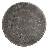 India 1835 1/2 Anna Very Fine (VF-20)