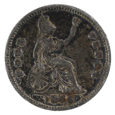 Great Britain 1845 4 Pence Fine (F-12)