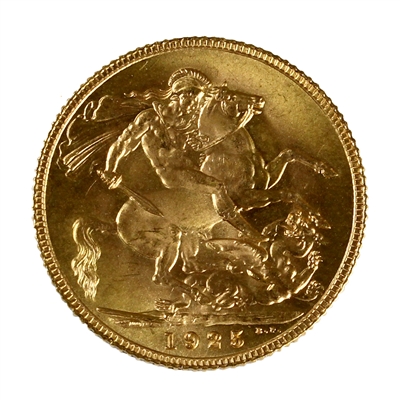 Great Britain 1925 Gold Sovereign Choice Brilliant Uncirculated (MS-64)