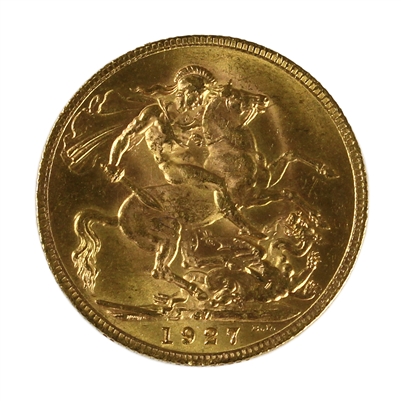 South Africa 1927SA Gold Sovereign Brilliant Uncirculated (MS-63)