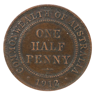 Australia 1912 1/2 Penny VF-EF (VF-30)