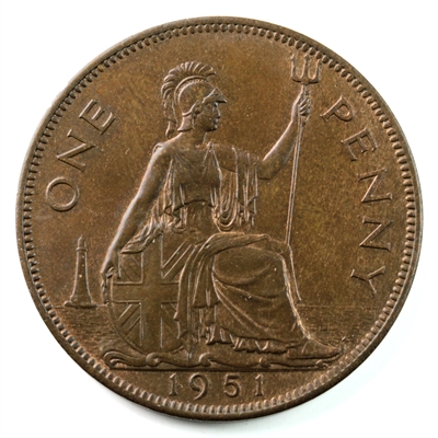 Great Britain 1951 Penny Uncirculated (MS-60) $