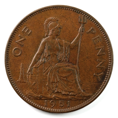 Great Britain 1951 Penny EF-AU (EF-45) $