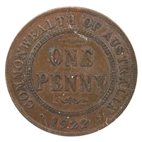 Australia 1922 Penny Extra Fine (EF-40)