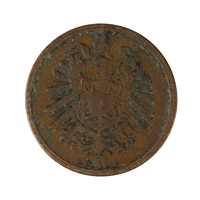 German Empire 1874C 2 Pfennig Extra Fine (EF-40)