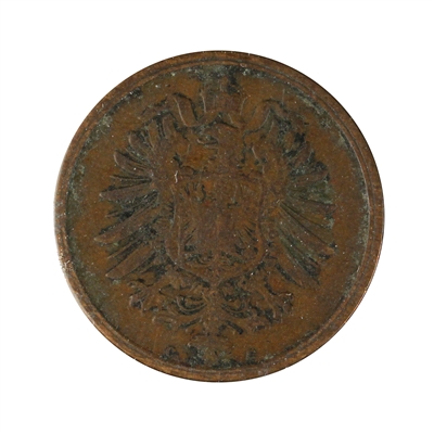 German Empire 1874C 2 Pfennig Extra Fine (EF-40)