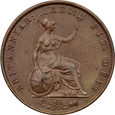 Great Britain 1857 1/2 Penny Almost Uncirculated (AU-50) $
