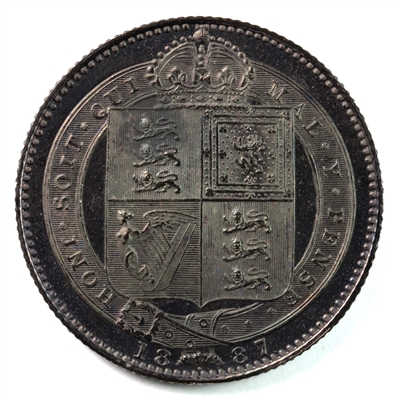 Great Britain 1887 Shilling AU-UNC (AU-55) $