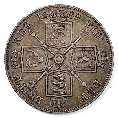 Great Britain 1889 Double Florin VF-EF (VF-30) (L)