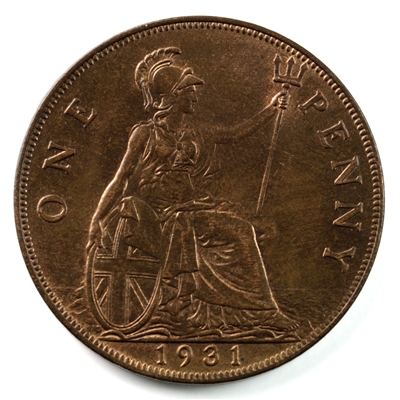 Great Britain 1931 Penny AU-UNC (AU-55) $