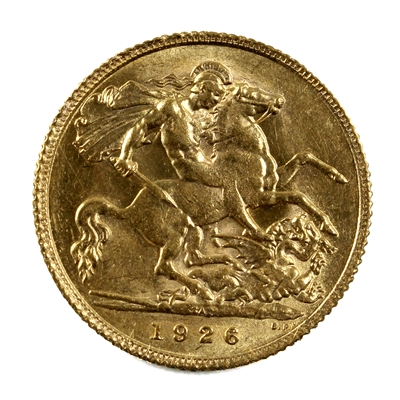 South Africa 1926 SA Gold 1/2 Sovereign Uncirculated (MS-60)