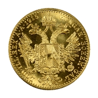 Austria 1915 Gold Ducat Choice Brilliant Uncirculated (MS-64)