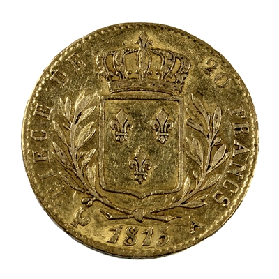 France 1815A Gold 20 Francs Extra Fine (EF-40)