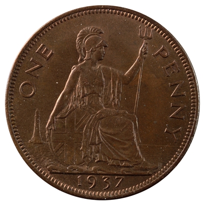 Great Britain 1937 Penny UNC+ (MS-62)