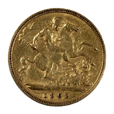 Great Britain 1902 Gold 1/2 Sovereign Extra Fine (EF-40)