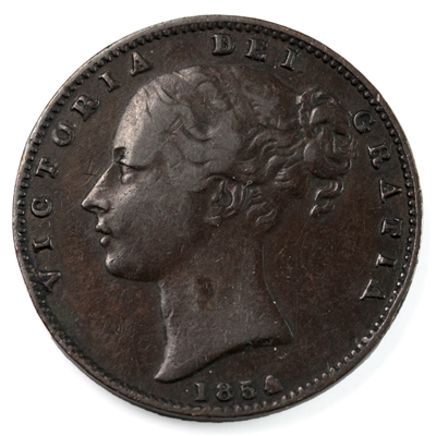 Great Britain 1854 Farthing VF-EF (VF-30)