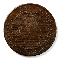Netherlands 1898 2 1/2 Cent Uncirculated (MS-60) $