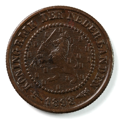 Netherlands 1898 1/2 Cent AU-UNC (AU-55) $