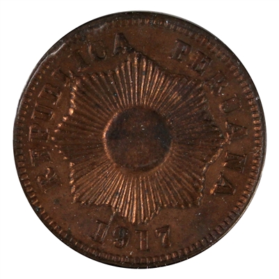 Peru 1917R Centavo Uncirculated (MS-60)