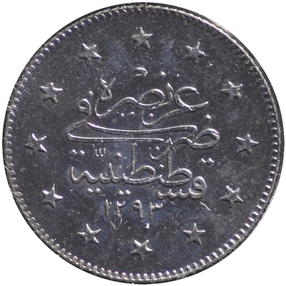 Turkey AH 1293 (1883-1908) 2 Kurush Uncirculated (MS-60)