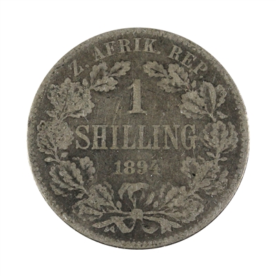 South Africa 1894 Shilling Fine (F-12)