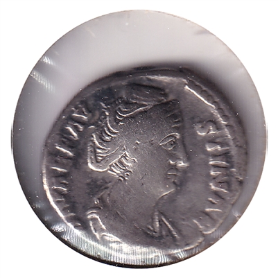 Ancient Rome 147AD Faustina Senior Silver Denarius Very Fine (VF-20) $