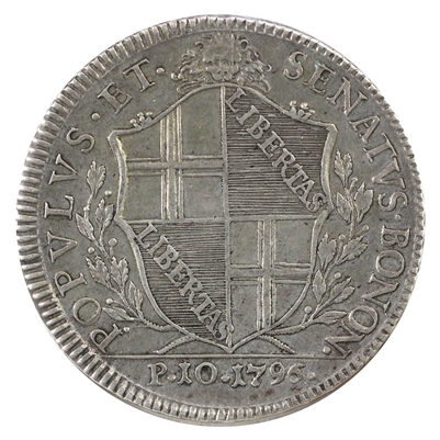 Papal States 1796 Bologna 10 Paoli Almost Uncirculated (AU-50) $