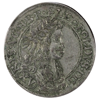 Austrian Empire 1664 Leopold I 15 Kreuzer EF-AU (EF-AU) $