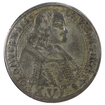 Austrian States 1694 Olm&uuml;tz 15 Kreuzer Extra Fine (EF-40) $