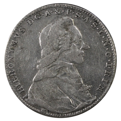 Austrian States 1786 Hieronymus Salzburg 20 Kreuzer Extra Fine (EF-40) $