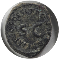 Ancient Rome 41-54AD Claudius Copper Quadrans Very Fine (VF-20) $
