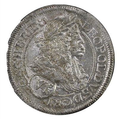 Hungary 1685 Leopold I 6 Kreuzer UNC+ (MS-62) $