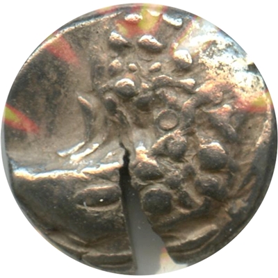 Ancient Greece 386-338BC Test Cut Chersonesos Thrace AR Hemidrachm AU (AU-50) $