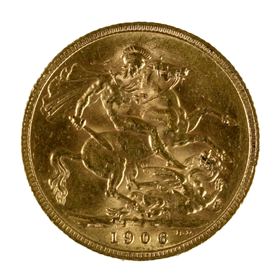 Great Britain 1906 Gold Sovereign AU-UNC (AU-55)