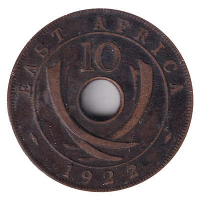 East Africa 1922 10-cents Extra Fine (EF-40)
