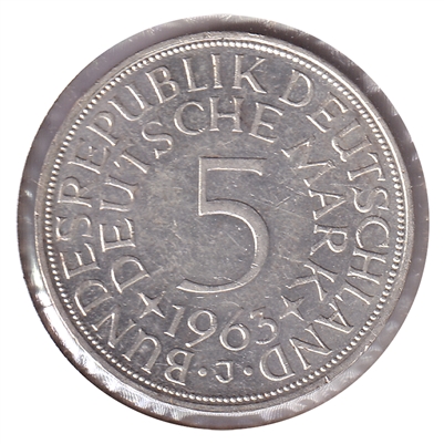Germany 1963J 5 Marks Uncirculated (MS-60)