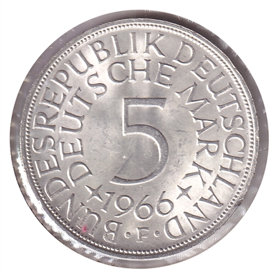 Germany 1966F 5 Marks Brilliant Uncirculated (MS-63)