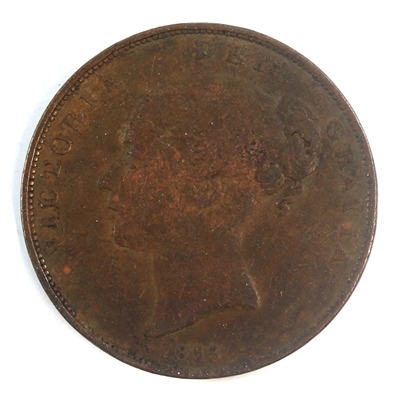 Great Britain 1853 Penny Fine (F-12)