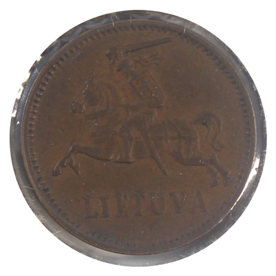 Lithuania 1936 2 Centai Almost Uncirculated (AU-50)